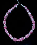 Designer Rhodonite Necklace｜Cherry Blossom Rain｜Heart Chakra Healing・American Rose Stone ｜38-43cm 5-8mm｜設計款薔薇輝石項鏈｜櫻花雨｜心輪療癒・美國玫瑰石