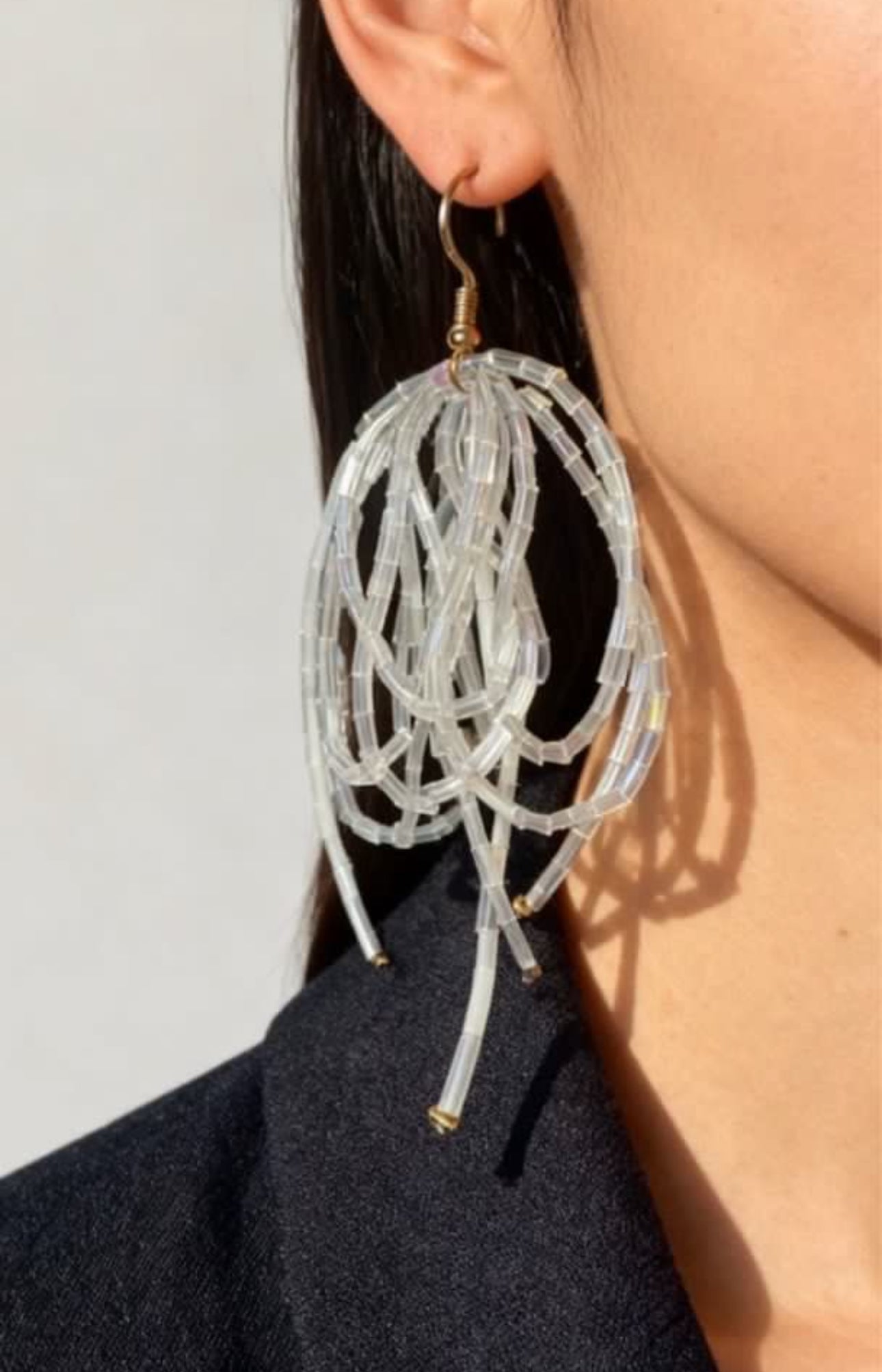 KC Gold Handmade Tassel Earrings｜Designer Beaded Fringe｜Unisex Jewelry｜Light & Elegant｜KC金手工流蘇耳環｜設計款米珠流蘇｜中性耳環｜輕盈靈動