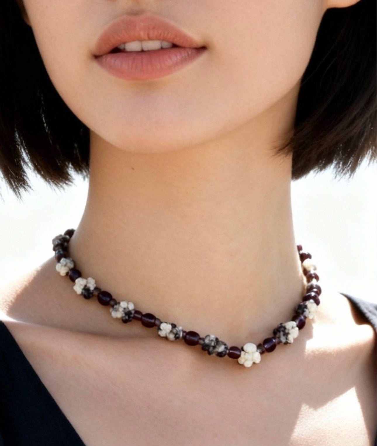 Designer Black Rutilated Quartz Necklace｜38cm｜6mm Natural Black Tourmalinated Quartz｜Root Chakra・Negativity Shield｜設計款黑髮晶項鏈｜天然黑髮晶｜海底輪・驅除負能量
