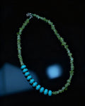 Natural Peridot and Magnesite Designer Necklace | Sun Stone & Lucky Stone | Wealth & Calming Dual Energy | Mother's Day Birthday Gift for Her | 設計款橄欖石x菱鎂礦項鏈｜太陽之石x幸運之石 招財X平靜雙能量