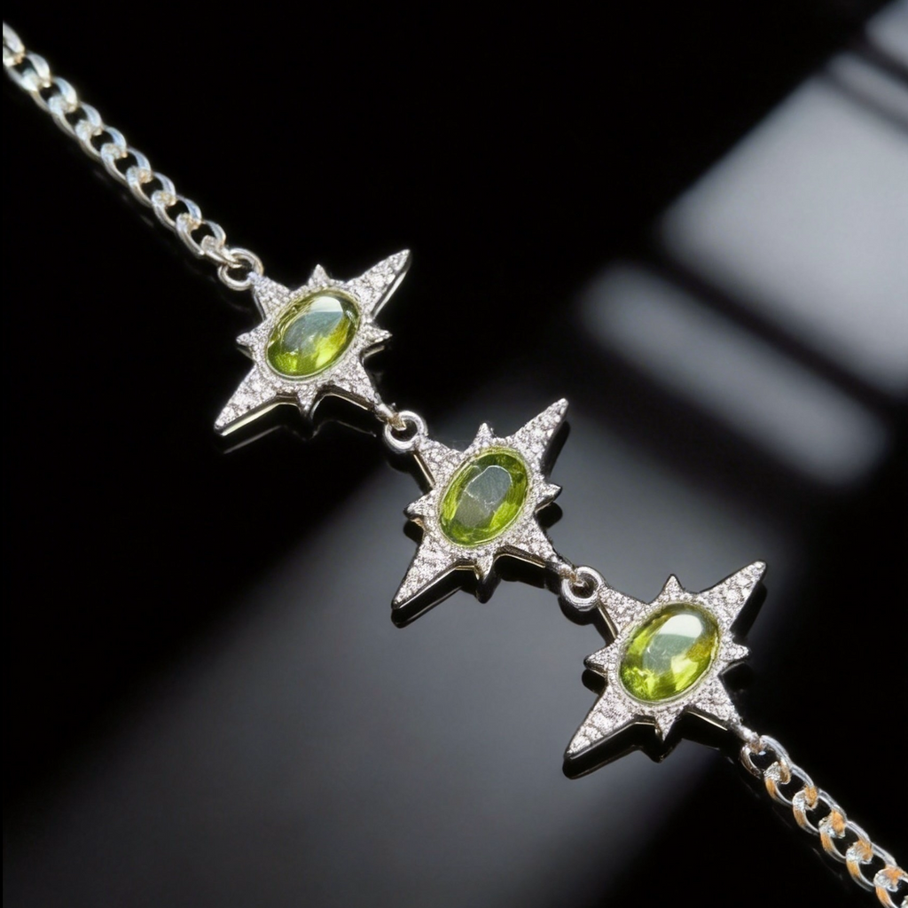 Designer Peridot Star Bracelet｜設計款 橄欖石 星芒 手鏈