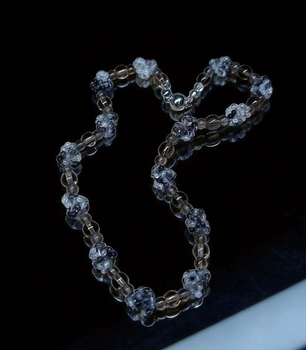 Designer Black Rutilated Quartz Necklace｜38cm｜6mm Natural Black Tourmalinated Quartz｜Root Chakra・Negativity Shield｜設計款黑髮晶項鏈｜天然黑髮晶｜海底輪・驅除負能量