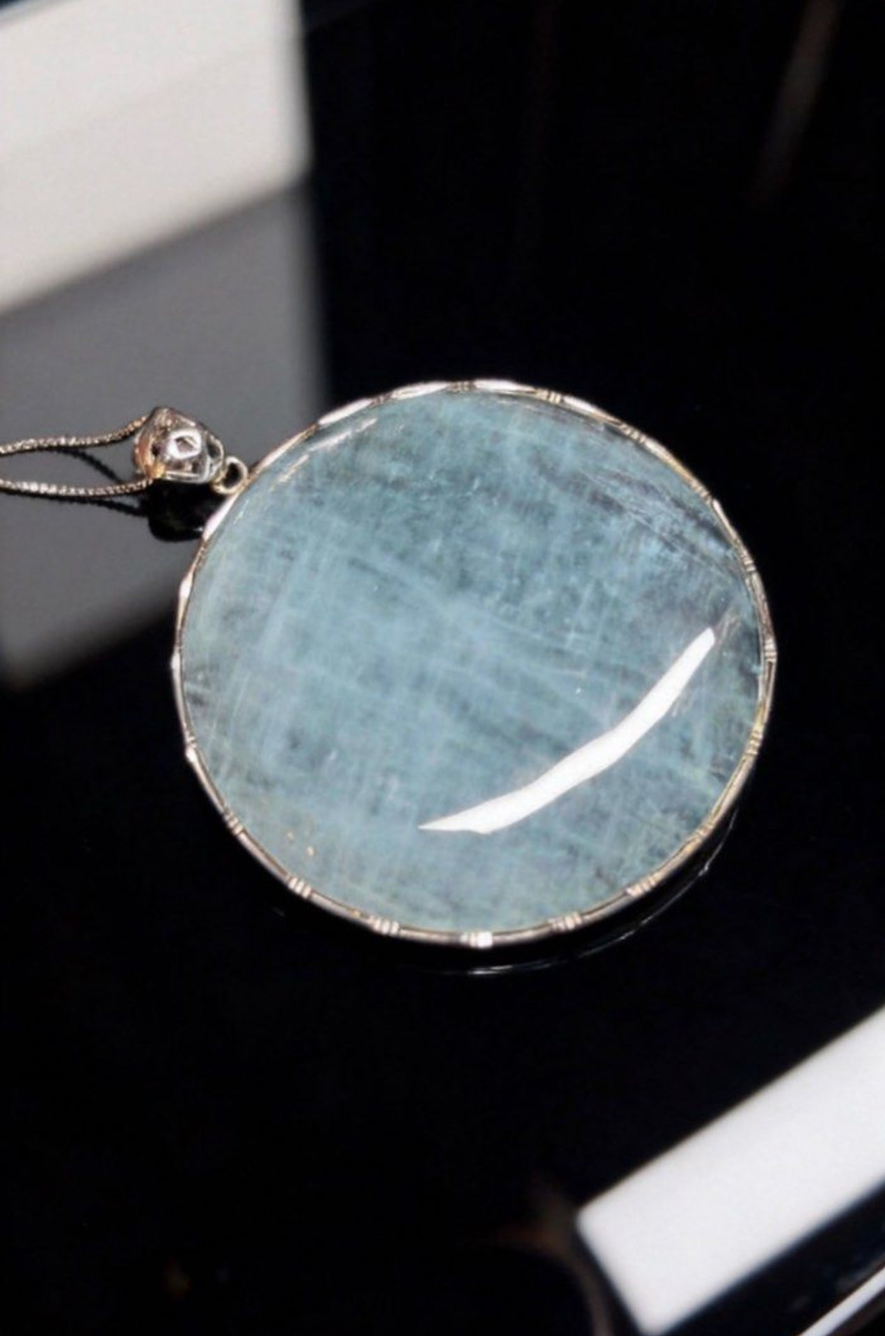 Aquamarine Pendant Necklace｜Throat Chakra・Stone of Courage｜海藍寶項鏈｜喉輪能量・勇氣之石