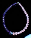 Designer Rose Quartz × Amethyst × Aquamarine Necklace｜43cm｜7-9mm｜Heart・Third Eye・Throat Chakra Energy｜設計款粉晶×紫水晶×海藍寶項鏈｜心輪・眉心輪・喉輪能量