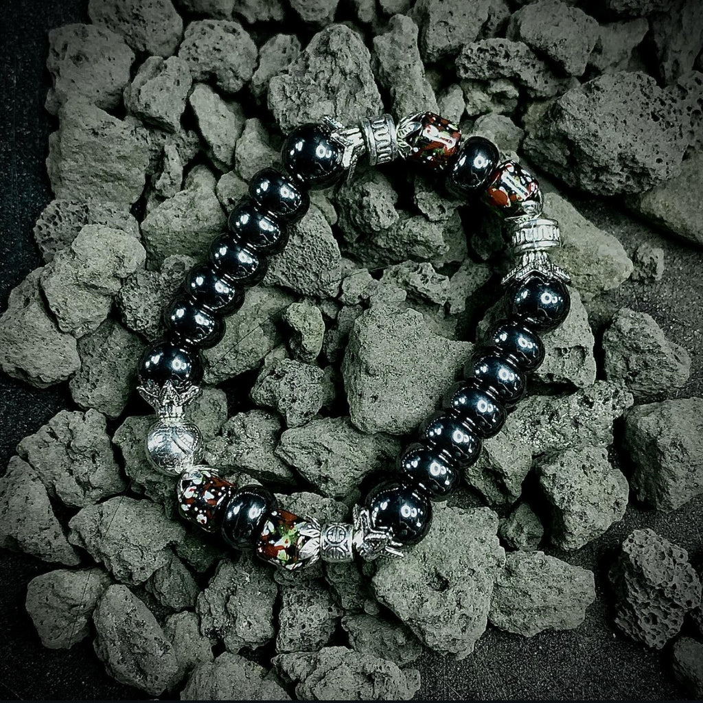 Hematite Serendipity Box｜Custom Size・Choose Your Meaning・Random Charm Style｜赤鐵礦結緣盲盒｜客製手圍・選擇寓意・隨機藏銀配飾 海底輪