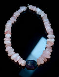 Designer Rose Quartz × Fluorite Necklace｜48cm｜15-21mm｜Heart Chakra Healing・Third Eye Clarity｜設計款粉水晶×螢石項鏈｜心輪療癒・眉心輪清晰