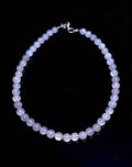 Natural Rose Quartz and Purple Chalcedony Designer Necklace | Love & Protection Dual-Energy Crystal Choker | Mother's Day Birthday Gift for Her｜粉水晶紫玉髓設計款項鏈｜天然招桃花x避邪平安 雙重能量｜母親節生日禮物