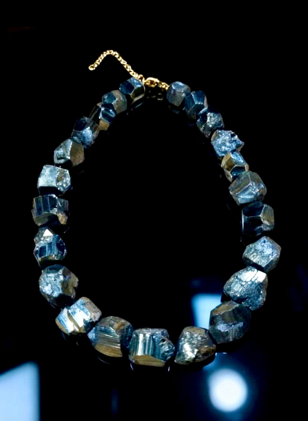 Pyrite Stone Necklace｜Designer｜45-50cm｜19mm Natural Fool's Gold｜Wealth Energy｜重磅黃鐵礦項鏈｜設計款｜天然愚人金｜財富能量