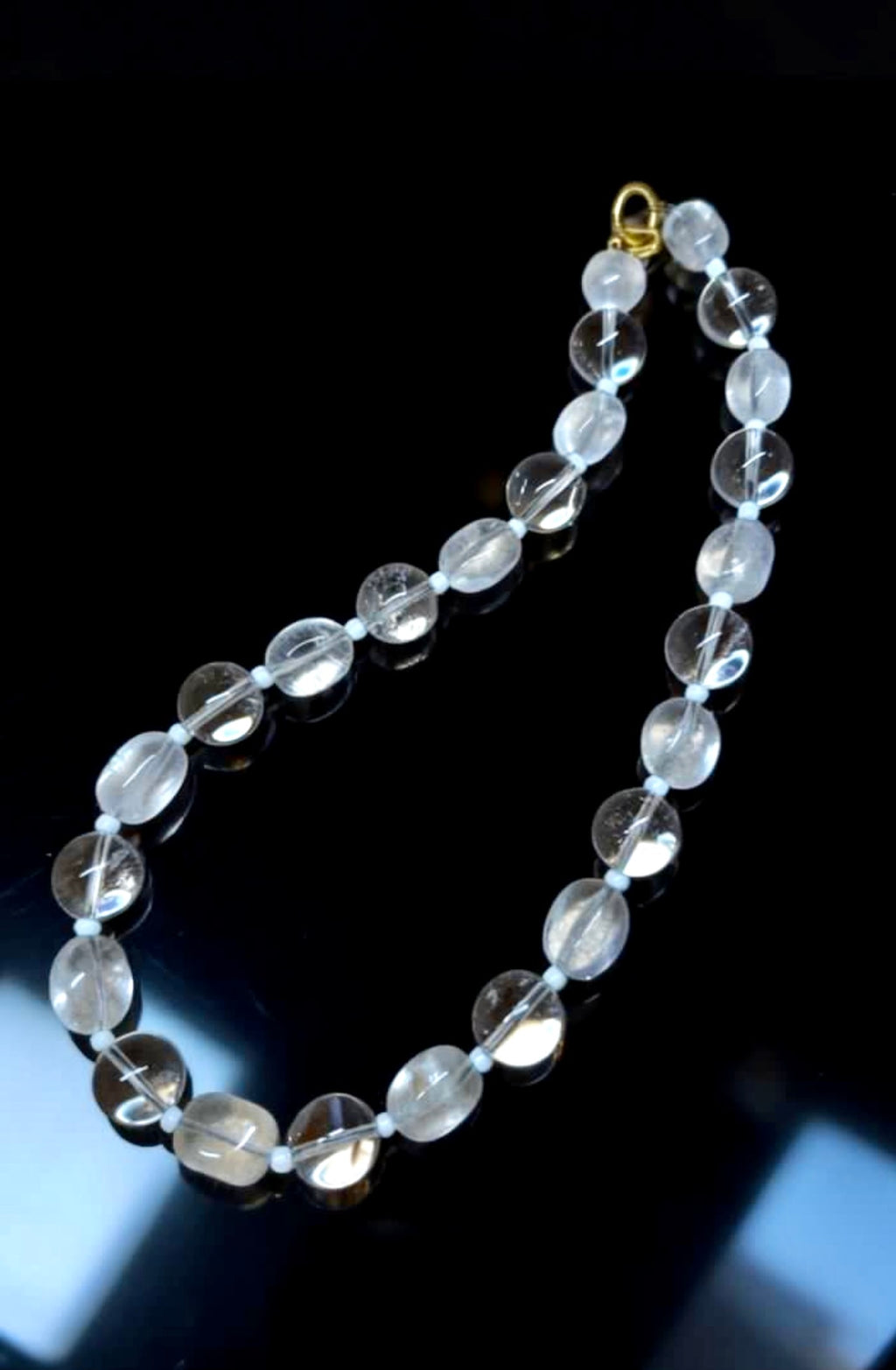 Natural Clear Quartz Designer Necklace | Master Healer Crystal 11-16mm Large Beads | Energy Purification & Chakra Balancing | Mother's Day Birthday Gift for Her｜設計款白水晶項鏈｜水晶之王 11-16mm大珠｜淨化磁場平衡七輪