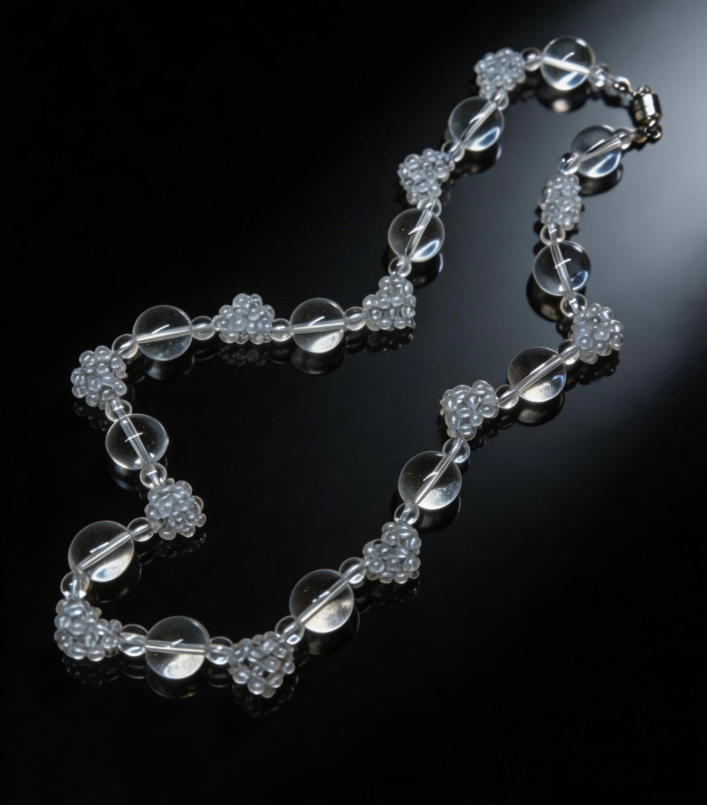 Designer Clear Quartz Beaded Necklace｜45.5cm｜12mm Natural Clear Quartz｜Master Healer・Energy Amplifier｜設計款白水晶項鏈｜天然白水晶｜療癒之王・能量放大
