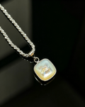 White Mother of Pearl Square Necklace｜白貝母方形項鍊