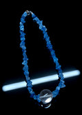 Designer Blue Chip Stone Necklace 43cm 8-12mm with Clear Orb｜設計款 藍色碎石項鍊 43cm 8-12mm 搭配透明圓珠 喉輪