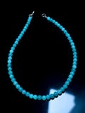 Designer Amazonite Necklace | Fresh Blue Short Chain Jewelry｜設計款 天河石 項鍊 43cm 6mm｜清新藍色短鍊 飾品 喉輪